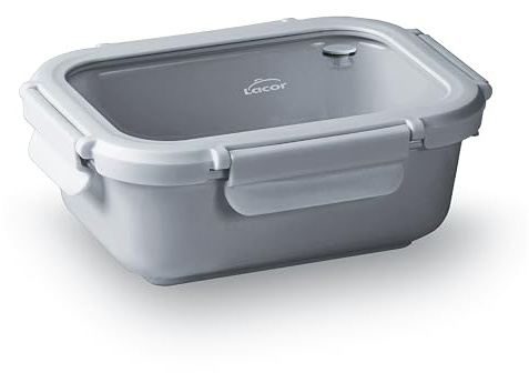 Lacor 64631 – Ceram Grauer Behälter, Keramik, 650 ml, Geeignet | Langlebiges Profi-Utensil; entwickelt für optimale Leistung und schnelle, unkomplizierte Reinigung in der Spülmaschine