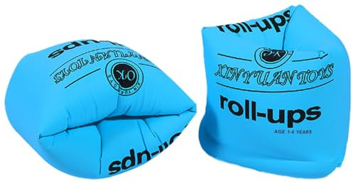 Manguitos Niños 1-14 años,Manguitos con 2 Cámaras de Aire Independientes, Ideal para Fiestas en la Piscina,Peso Recomendado 10-40 Kg,Juguetes acuáticos para niños(Azul)