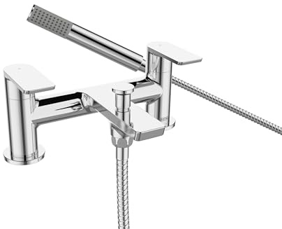 Bristan Napoli Bathroom Taps, Chrome Bath Shower Mixer tap | NAP BSM C, Modern design, Matching bathroom sink taps available, Lifetime Cover