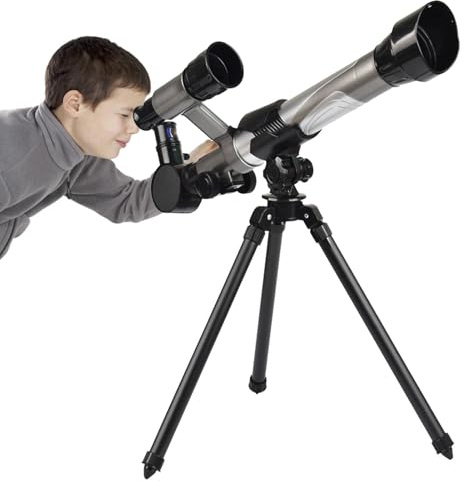 astronomico per bambini, scientifico portatile con treppiede e 3 obiettivi, per bambini Giocattolo Esperimento scientifico, di grande diametro, Regalo di Na