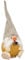 Seiffener Volkskunst | Räuchermann Figur | Waldzwerg 19 cm | Räucherfigur | Räuchermännchen Erzgebirge Original | 19032 | Waldzwerg Sandgelb