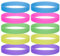 GOGO 10 Pulseras Luminosas Fluorescentes Kit pulseras gomas de La Suerte para Fiestas Cumpleaños Graduación Expositor Pulseras Colores 20 x 1 cm