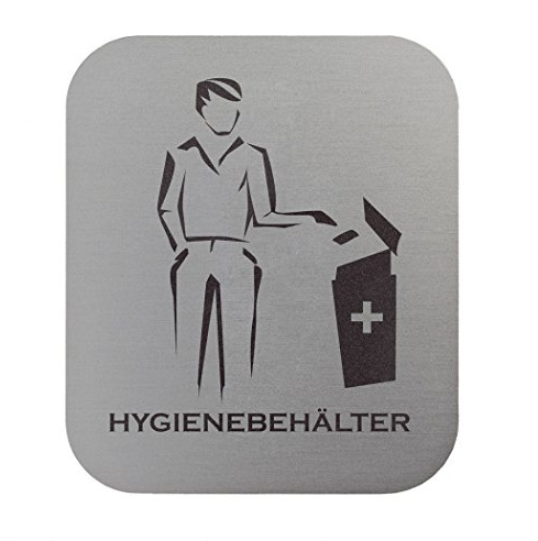 AIR-WOLF Tür- und HinweisschildHygienebehälter Herren, Serie Lobo