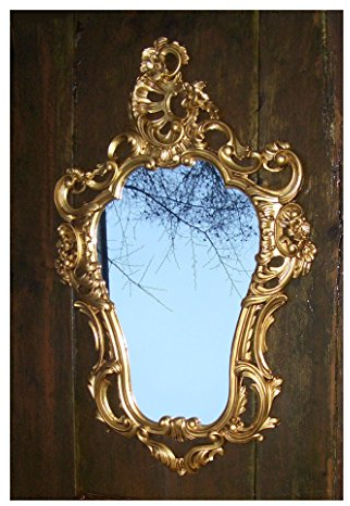 Lnxp EXKLUSIVER WANDSPIEGEL ANTIK BAROCKSPIEGEL Rokoko Retro ANTIK Gold 50X76 WANDDEKO