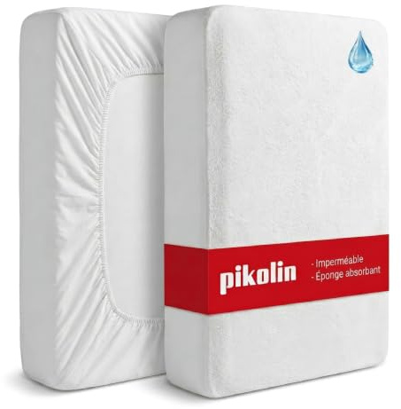 PIKOLIN Matratzenschutz für Kinderbetten 80x130 cm - wasserdichtes saugfähiges Frottee - bis 32 cm - atmungsaktiv, geräuschlos, OEKO-TEX, Rundumschutz - Premium Matratzenauflage für Kinder