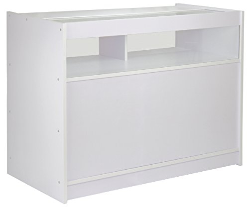 Monster Shop B1200 Laden-Theke Verkaufstheke Verkaufstisch Theke Tresen Empfang Rezeption Büromöbel Ladenmöbel 120cm B x 60cm T x 90cm H in Brilliant-Weiß