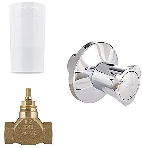GROHE | UP-Ventil-Unterteil | 29800000 & Costa | Sicherungstechnik - UP-Ventil Oberbau | Markierung Blau, chrom | 19854001