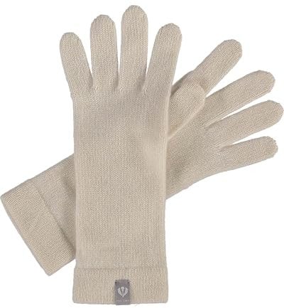 FRAAS Damen Handschuhe aus Kaschmir - 9 x 24 cm - weiche Handwärmer für den Winter Naturweiß
