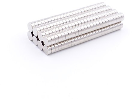 Brudazon | 45 Mini Scheiben-Magnete 5x2mm | N52 stärkste Stufe - Neodym-Magnete ultrastark | Power-Magnet für Modellbau, Foto, Whiteboard, Pinnwand, Kühlschrank, Basteln | Magnetscheibe extra stark