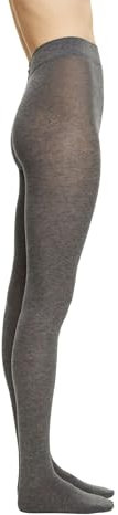 ESPRIT Femme Plain W Ti Coton Unis Collants, Gris Light Grey Melange 3390-O, 42-44 EU