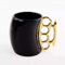 Zidao Becher, Tasse Isolierbecher Kreative Tasse Schlagring Tasse Keramik Kaffeetasse Porzellan Kaffeetasse Mit Schlagring Neuheit Geschenke Kaffee,Gold