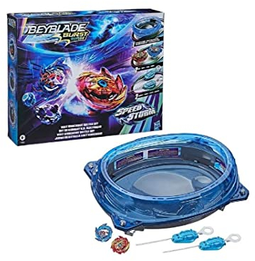 Hasbro Beyblade Burst Surge Speedstorm Volt Knockout Battle Set Battle Spielset mit Beystadium-Arena, 2 Kreiseln und 2 Startern F0525EU4