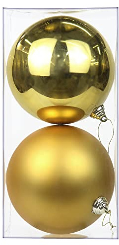 Ø 15CM Weihnachtskugeln Kunststoff 2 Stücke Große Christbaumkugeln Weihnachtsdeko Bruchfest Ornamente Weihnachtsbaumschmuck für Weihnachtsbaum Christbaumkugeln Weihnachtsdekoration Kugeln