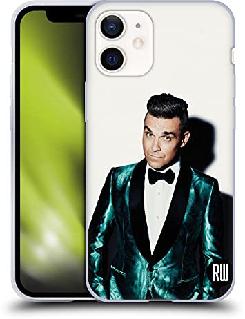 Head Case Designs Offizielle Robbie Williams Weiss Hintergrund Kalendar Gelhülle [Militärischer Schutzgrad] Kompatibel Mit Apple iPhone 12 Mini Und Kompatibel Mit MagSafe