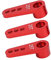 3 Stück Aluminium RC Servohörner, 25T Metalllenkarm Servoarm Kompatibel mit 1/8 1/10 RC Auto, Rot