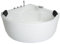 Basera® Eck-Badewanne Nendo 149 x 149 cm mit Wasserfall, LED-Ambiente und Kopfstützen