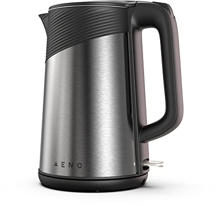 AENO EK3 Bollitore Elettrico 2200 Watt, Capacità 1,7 Litri, Filtro Anticalcare, Corpo Principale in Accaio Inossidabile, Controller Strix, Spegnimento Automatico, Indicatore Luminoso, Base a 360°