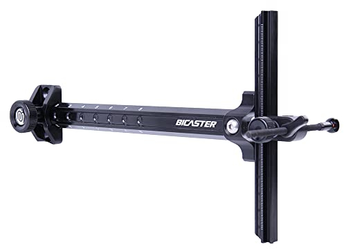 Bogenschießen Sights Recurve Bogensicht, 22,9 cm, beidhändiges Aluminium, Schnellverstellung, Schwarz