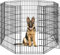 Yaheetech 8 Panel Metal Dog Playpen for Small Animals/Puppy/Cat/Rabbit Foldable Pet Exercise Pen/Fence/Enclosure Ideal for Indoor/Outdoor/Garden/Yard (107cm H, Black)
