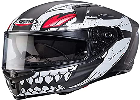 CABERG Helmet Avalon X Punk MATT Grey / White / RED S
