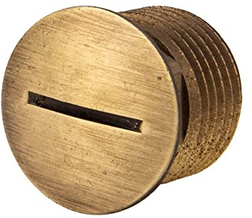 tecuro Messing-Stopfen AG G 1/2 Zoll langlebig und robust aus Messing bronze für Installation gemäß Trinkwasserverordnung 50930-6