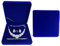 Fadsace Schmuck-Set aus Plüschsamt, Organizer, Halskette, Ring, Halskette, Armband, Geschenk-Vitrine, Hochzeitsschmuck, Aufbewahrung, Geschenk-Box, Blau