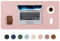 DOBAOJIA Schreibtischunterlage Pink, Schreibtischmatte, Desk Pad, Schreibtischschutz, Schreibblock, für Laptop/Tastatur/Maus/Hause/Büro, PU Leder Wasserdicht + Wildleder rutschfest 70 x 35cm(Rosa)
