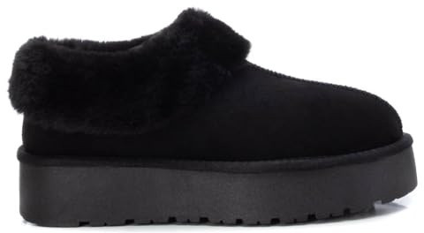 XTI - Hausschuhe Slipper Damen Schwarz - Bequeme und vielseitige Schuhe - Casual Mode - Modell 14221104 (Größe 38)