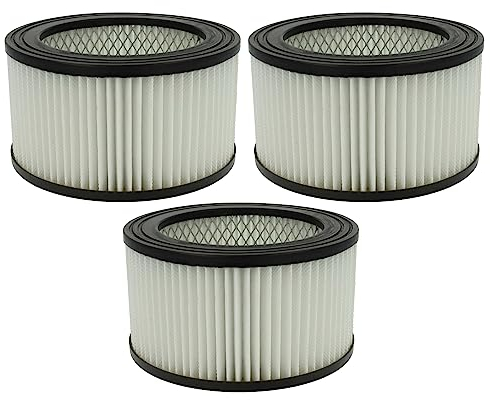 vhbw Filterset 3x Staubsaugerfilter kompatibel mit PowerPlus POWX3000, POWX3010, POWX3013 Aschesauger - HEPA Filter Allergiefilter