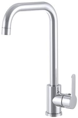Faizee Möbel STEEL Große Küchenarmatur Wasserhahn stehend Küche Spüle Armatur 360° Drehbar (Chrom)