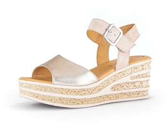 Gabor Damen Keilsandalen, Frauen Sandalen,Best Fitting,Sommerschuhe,Freizeitschuhe,offene Schuhe,Strandschuhe,hoch,Puder/Rouge,42 EU / 8 UK