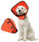 Halskrause Hund Weich Nach OP, Verstellbarer Anti Leckschutz Hund, Leichter Hundekragen, Leicht Halskrausen für Hunde, Schutzkragen für Mittlere Hunde (Orange,M)