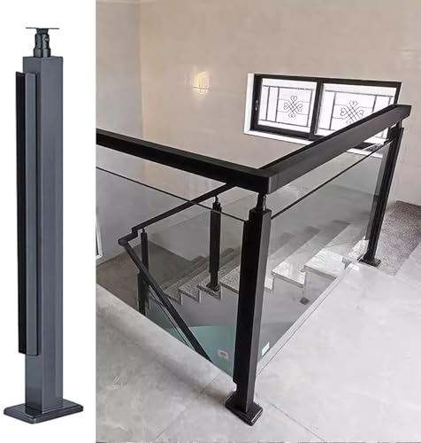 Geländer Außen/ Innen Treppengeländer Plattform-Glasbalustradenpfosten – 65, 75, 85, 95, 105, 115 cm hoch, Glasgeländerpfosten aus Edelstahl 304 – moderne Terrassengeländer aus Glas für Terrassengelän