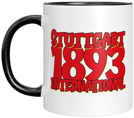 Stuttgart Tasse - International 1893 -Fans - Fussball - Geschenk (Schwarz)