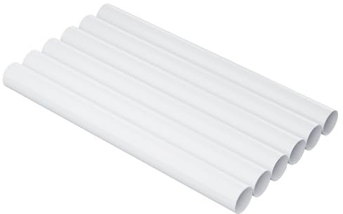 FUX 2 Stück Heizungsrohr Verkleidung, Rohrverkleidung, für Rohrdurchmesser 15-18mm, Länge: 200mm, Rohrverkleidung für Heizungsrohre, Rohrabdeckung, Heizkörper Rohrisolierung weiß (18,5x0,5x200)