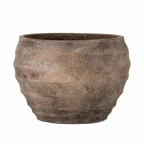 Roha Pot de fleurs décoratif, marron, terre cuite