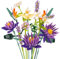 Blumen Bauspielzeugsets 13 künstliche Blumen als Dekoration für zu Hause, Blumenstrauß-Baukasten für Mädchen, Jungen und Blumenliebhaber, Botanische Sammlung Geburtstagsgeschenkidee - 891 Stück