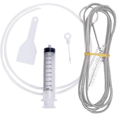 Fridge Dredger and Cleaning Set | Fridge Drain Hole Cleaning Tool | Emptying Fridge Cleaning Syringe Kit | Fridge Drain Dredging Tool for Refrigerator Cleaning and Wine Cabinets Kitchen