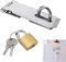 Agrafe avec Cadenas et Vis, Loquet en Acier Inoxydable avec Clé, Lourds,Verrou Etanche, Fermeture Porte pour Chambre à Coucher Patio Jardin