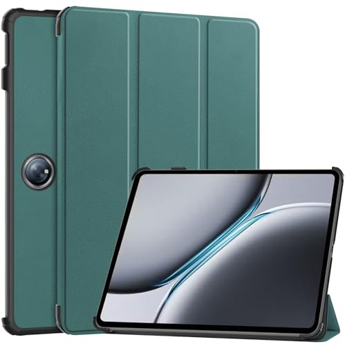 Unichthy Étui pour OnePlus Pad Go 11,35 pouces 2024 résistant aux chocs léger à trois volets avec fonction veille/réveil automatique pour tablette OnePlus Pad Go Vert