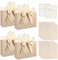 GHVACZS 4 Stück Geschenktüten, Geschenktüte mit Schleifenbändern + Grußkarten + Taschentüchern, Geschenk Tüte, Geeignet für Geburtstage, Hochzeiten, Feiern (Champagne)