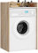 BDW Armadietto per lavatrice, 97,5 x 64 x 50 cm, per lavatrice e asciugatrice, mobile da bagno, mobile da bagno (rovere Sonoma/bianco)
