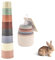 Kiuiom 8 Stück Stapelbecher Für Kaninchen,Kinder Stapelturm,Stapelspiel Lernspielzeug Geschenk,Badespielzeug Sandspielzeug Becher,Stapelbecher Baby Spielzeug,Für 6+Monate Jungen Und Mädchen