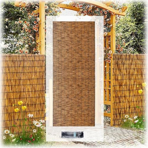 Clôture En Roseau Naturel, Brise-vue En Bambou, Clôture Décorative Pour Terrasse Carport Pergola Barriere Jardin Exterieur Paravent Balcon, Protection Solaire, Clôture D'intimité(130x1000cm(4.3x32.8FT