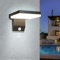 Psatfito G 24W Außenwandleuchte mit Bewegungsmelder, 2250LM 6000K Wandleuchte, IP66 wasserdichte moderne Außenlampe für Haus, Veranda, Garage, 1 Stück, Schwarz