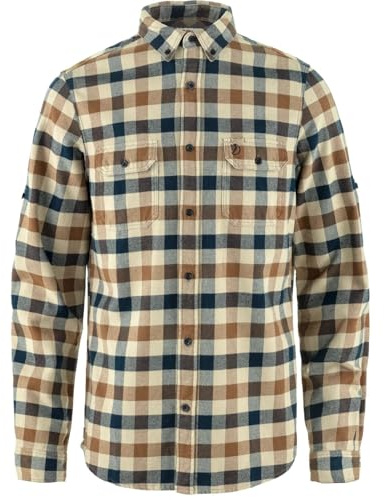 Fjällräven Herren Skog Hemd, Fossil/Dark Navy, L