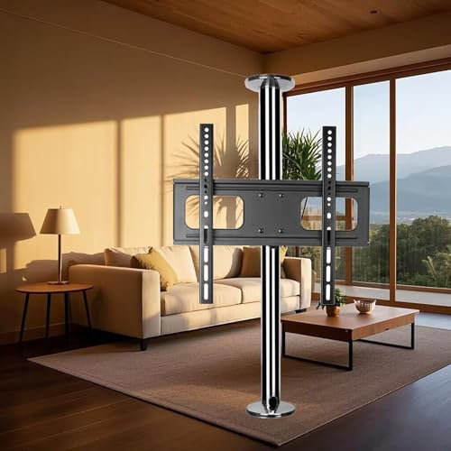 GUODDM Support TV Rotatif, Inclinable Et Pivotant - Support TV LCD Rotatif À 360 Degrés, Support TV Et Support Mural Réglable en Hauteur, Base Rotative pour Meuble TV 32-65 Pouces(66-82CM)