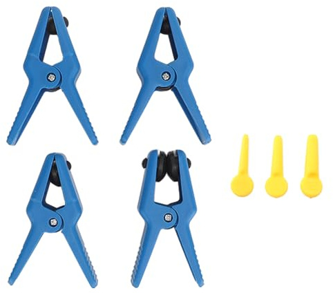 Fluid Line Stoppers, Fluid Stop Clamp Set, 7pcs Fluid Line Stoppers Set with 3 Plugs for Brake Line Fuel Rail Hose A C Line and Banjo Fitting