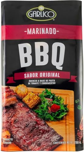Marinado Barbacoa Natural Garlico – Salsa lista para usar (250g), adobo líquido sin gluten ni conservantes, ideal para carne al horno o parrilla con sabor peruano (Barbacoa)