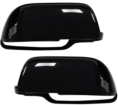 Rückspiegelgehäuse 1 Paar Schwarz Glänzende Türflügelspiegel-Abdeckkappen Für VW Für Polo Für 9N Für 9A 2002 2003 2004 2005